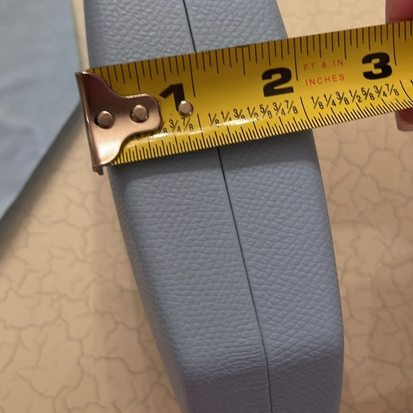 Swarovski Clamshell Eyeglasses Sunglasses Case with Cloth. Blue color - Picture 7 of 9